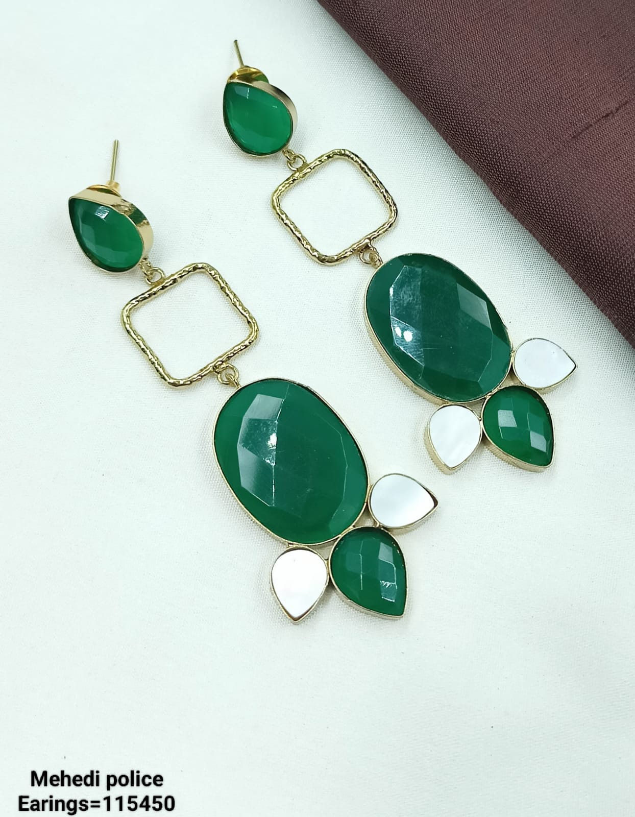 Geometric Bloom Statement Earrings